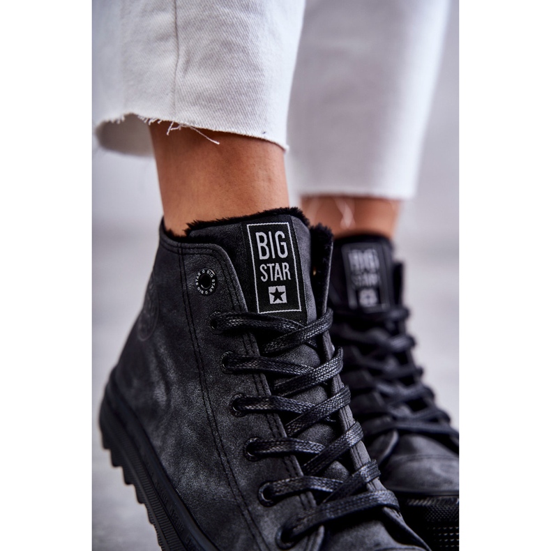 Tênis feminino Big Star High Warmed Black GG274069 preto 2