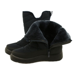 Evento Botas de neve femininas resistentes à água azul marinho preto 6