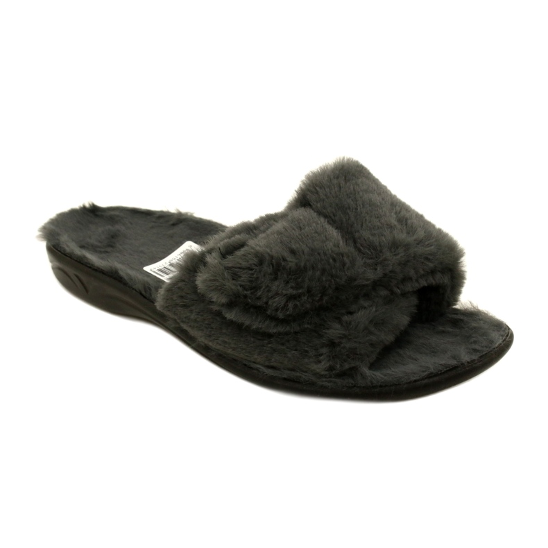 Flippers femininos da Adanex 27914 Sara Fur Grey cinza 2