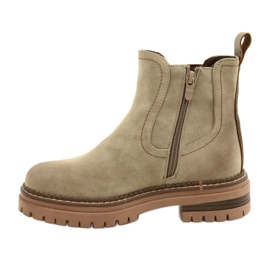 Evento Women Boots isolado com cáqui 22BT35-5038 bege 2