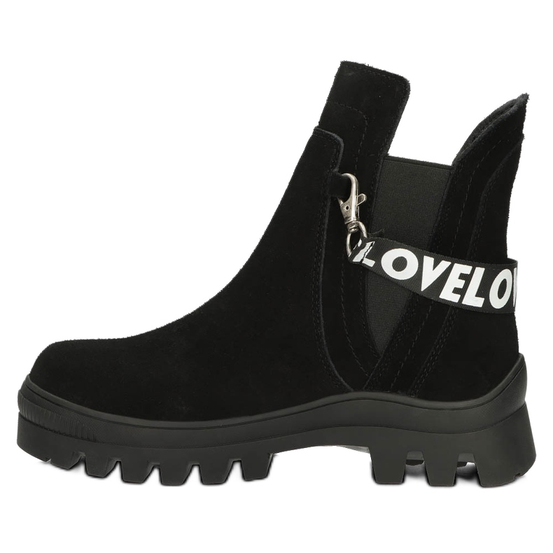 Botins Slip-On em Camurça com Decoração Filippo DBT3927 Preto 3