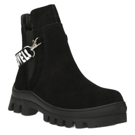 Botins Slip-On em Camurça com Decoração Filippo DBT3927 Preto 2