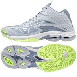 Tênis de vôlei Mizuno Wave Lightning Z7 Mid W V1GC225002 cinza tons de cinza 1