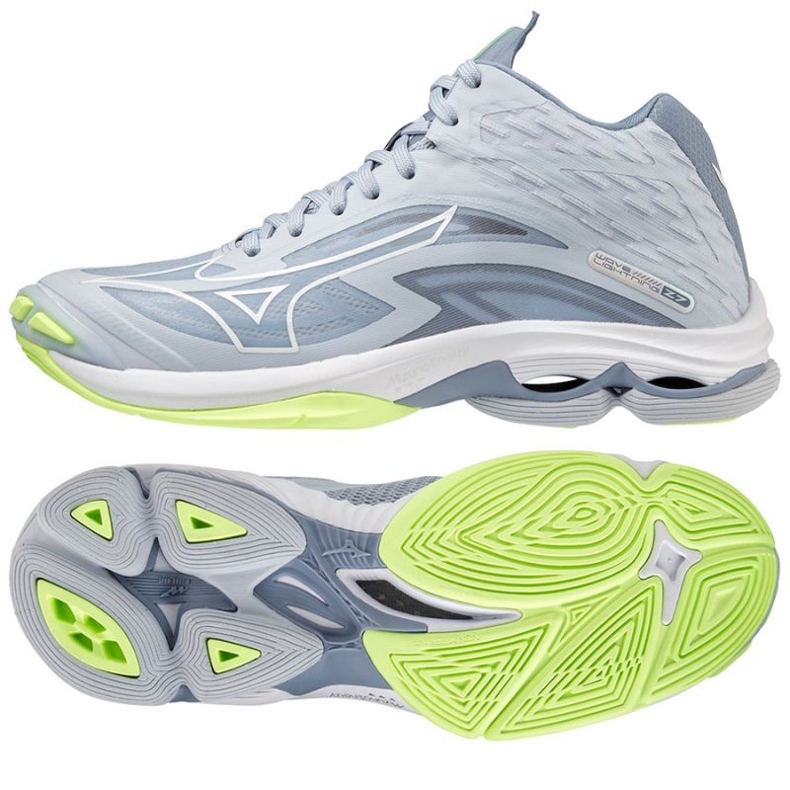 Tênis de vôlei Mizuno Wave Lightning Z7 Mid W V1GC225002 cinza tons de cinza 1