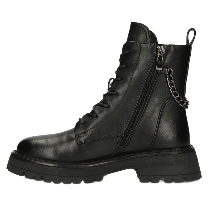 Botas femininas com um alfinete de segurança e Filippo DBT4059 Black Chain preto 2