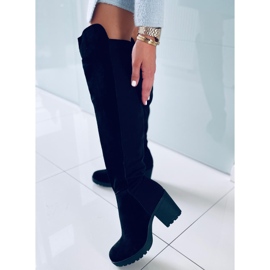 Botas de couro natural Niamh Black preto 1