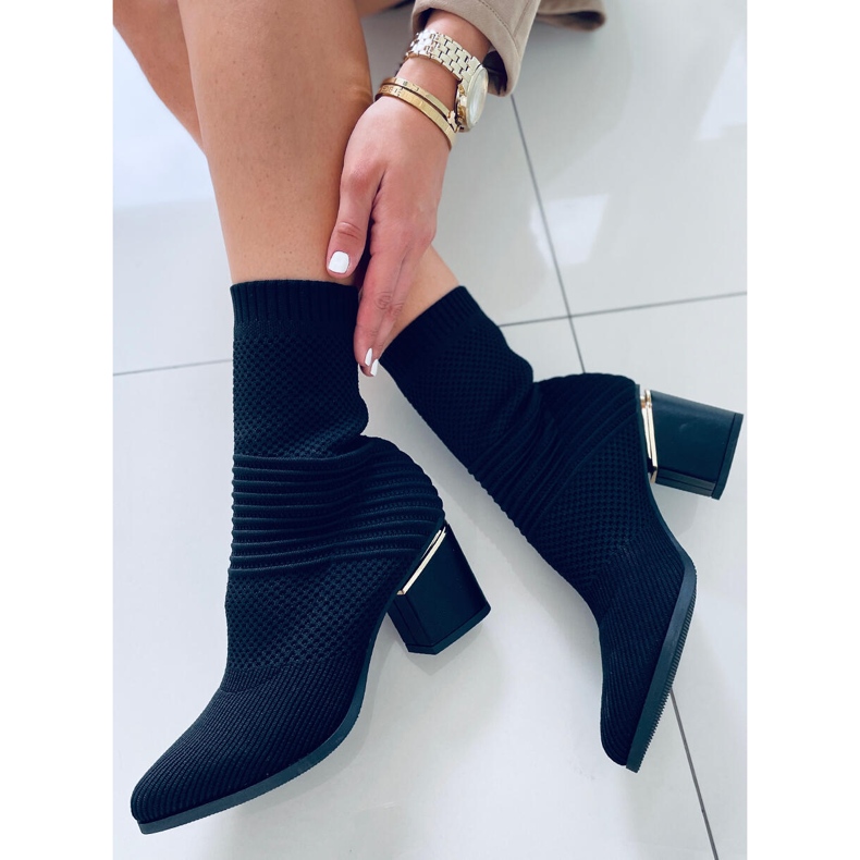 Bota meia de salto alto Tiara Black preto 2