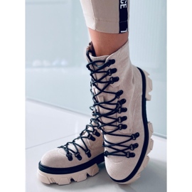 Botas com cadarço Conor Bege 1
