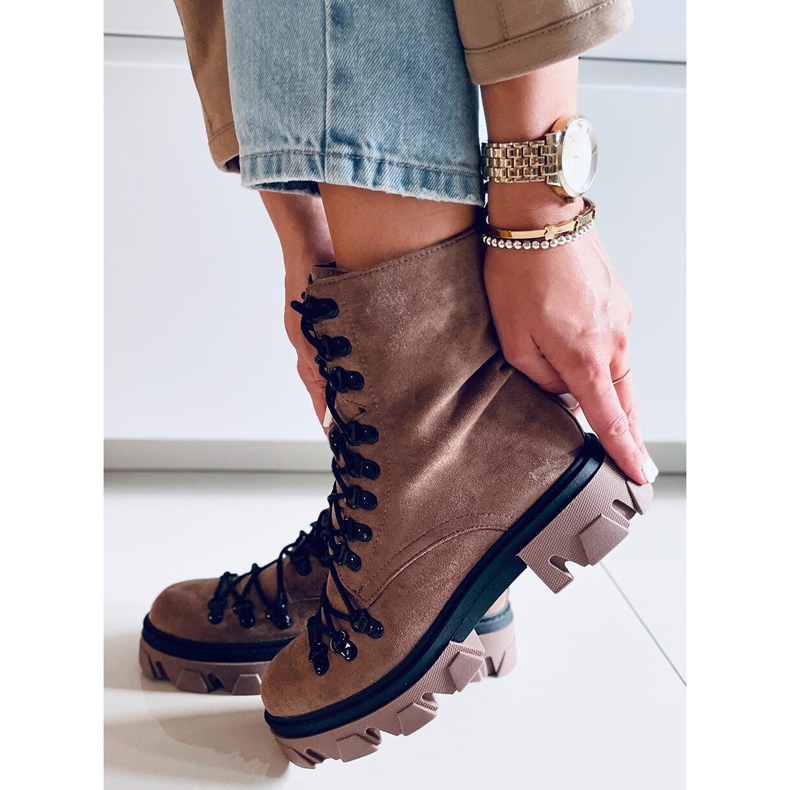 Bota com cadarço Conor Khaki castanho 1