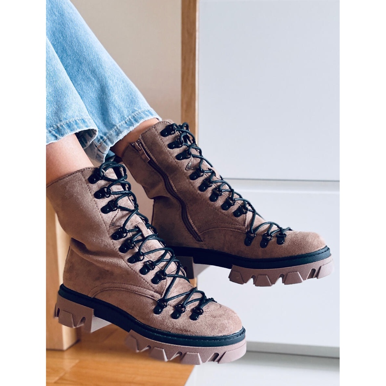 Bota com cadarço Conor Khaki castanho 2