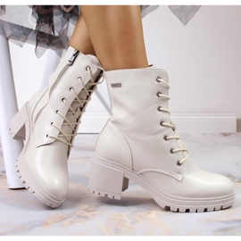 Botas no poste, isoladas bege Vinceza 1