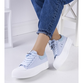 Tênis azuis na plataforma Kilkenny azul 1