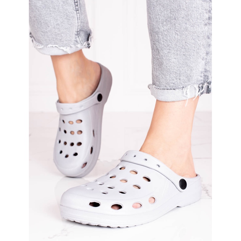 Chinelos Shelovet cinza claro de mulher 1