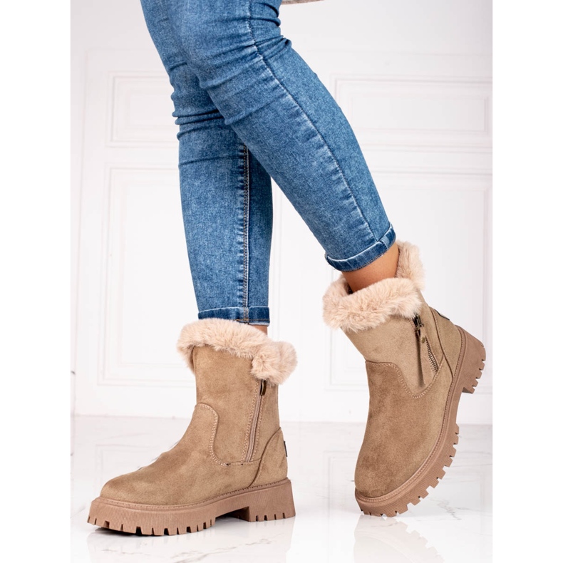 Botas Vinceza de mulher com isolamento bege 1 Botas Vinceza de mulher com isolamento bege 1