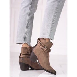 Botas de cowboy Shelovet de mulher castanhas marrom 2