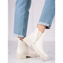 Botas Chelsea bege de senhora na plataforma Shelovet 1