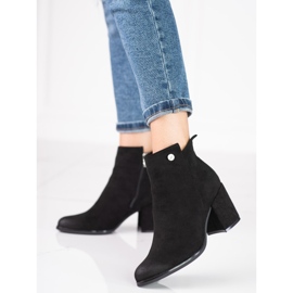 Botas de mulher Shelovet pretas com fecho decorativo atrás preto 1