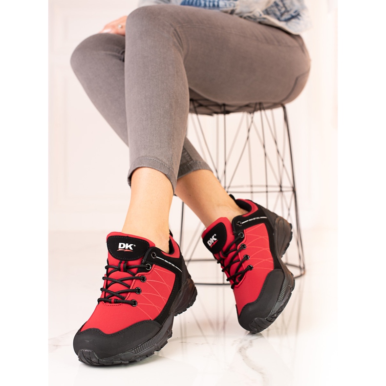 Tênis de trekking feminino DK vermelho preto 2
