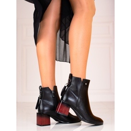 W. Potocki Botas femininas da moda no poste preto Potocki 1