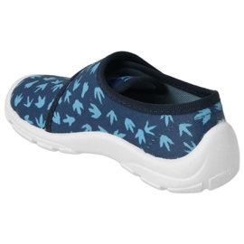 Chinelos infantis Befado 974Y476 aplicações azul marinho 2