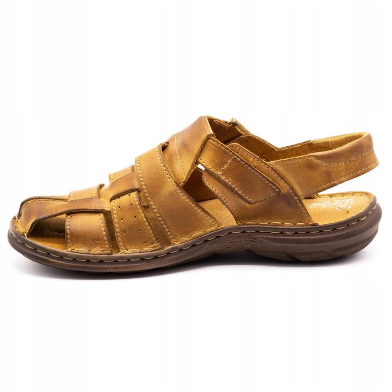 Polbut Sandálias de couro masculinas 211 bege 1