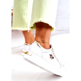 Sapatos de couro feminino na plataforma Filipczyk com zircões brancos 4