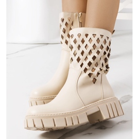 Botas Dinah creme bege 2 Botas Dinah creme bege 2
