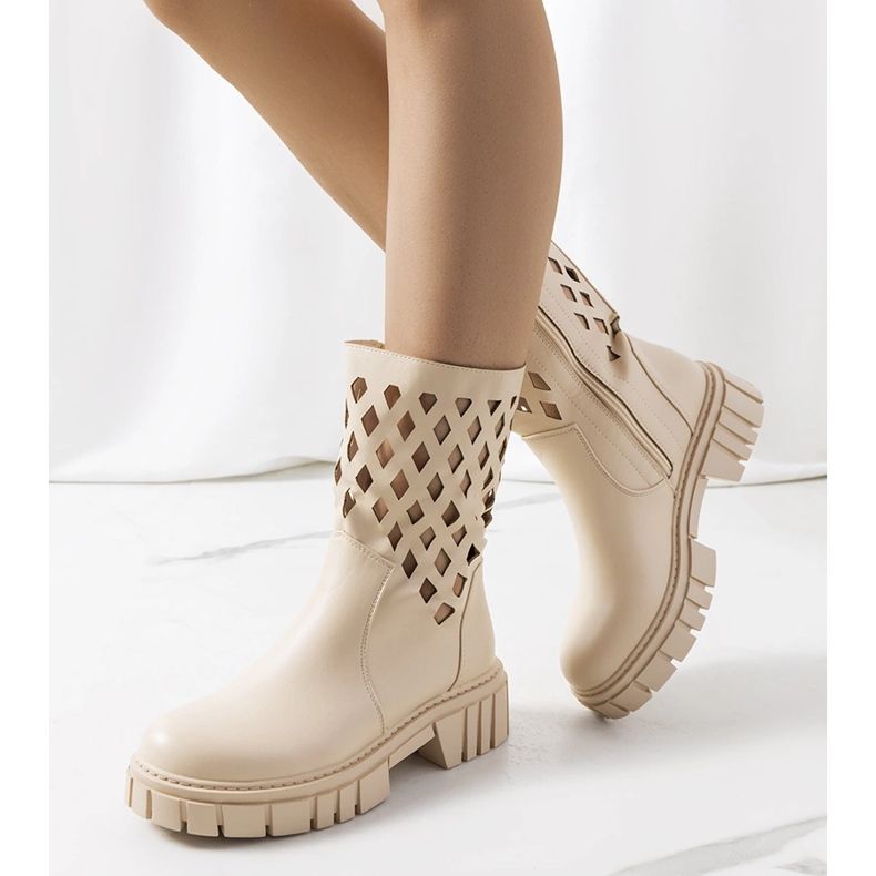 Botas Dinah creme bege 1 Botas Dinah creme bege 1