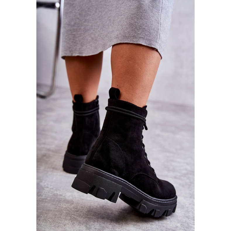 PG1 Botas quentes de camurça Trabalhadores Darvin Preto 2