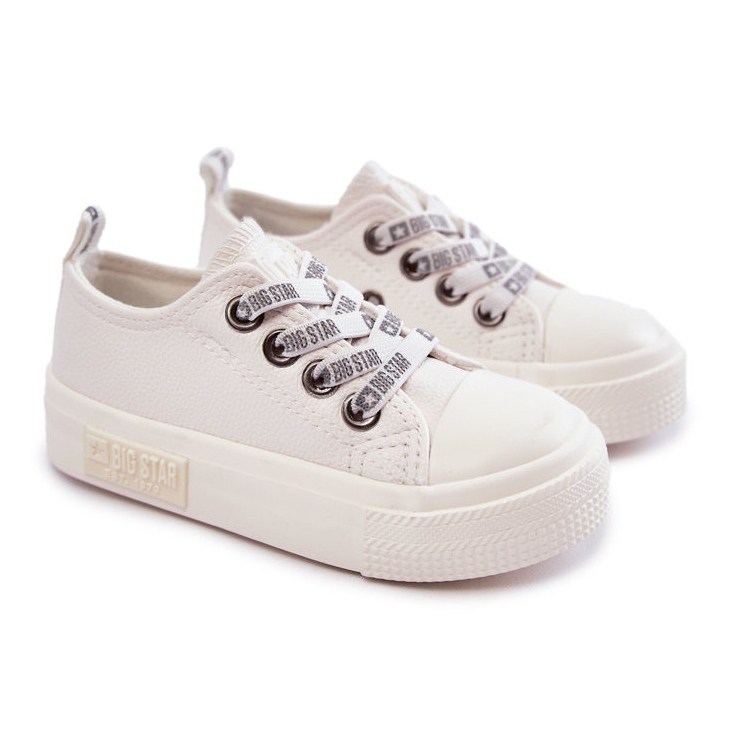 Tênis infantil de couro Big Star KK374060 Branco 1