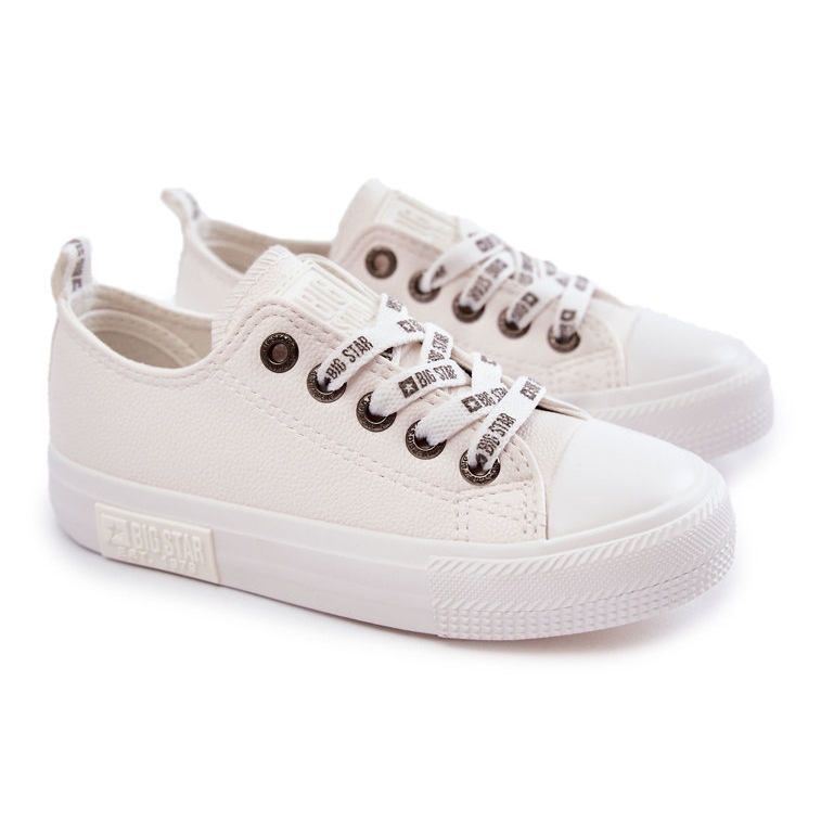 Tênis infantil de couro Big Star KK374056 Branco 1