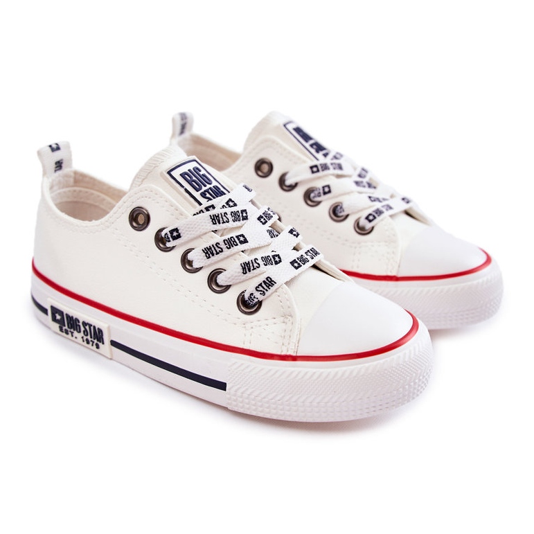 Tênis infantil de couro Big Star KK374038 Branco 1