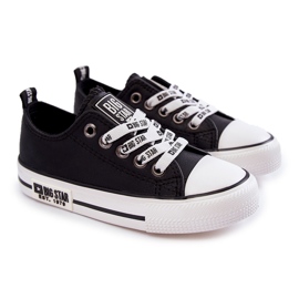 Tênis infantil de couro Big Star KK374039 preto 1