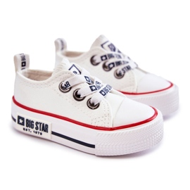 Tênis infantil de couro Big Star KK374040 Branco 1