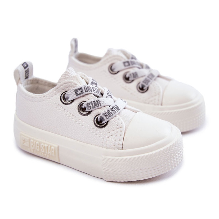 Tênis infantil de couro Big Star KK374058 Branco 1