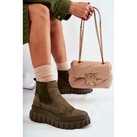 FB2 Botas na moda na plataforma verde Jenna castanho 1