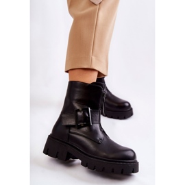 Botas quentes femininas pretas com zíper preto 1 Botas quentes femininas pretas com zíper preto 1