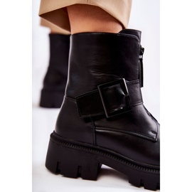 Botas quentes femininas pretas com zíper preto 2 Botas quentes femininas pretas com zíper preto 2