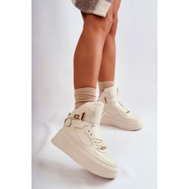 FB2 Tênis esportivo feminino com isolamento térmico bege Lexa 2