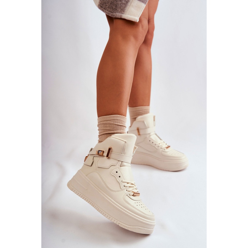 FB2 Tênis esportivo feminino com isolamento térmico bege Lexa 2