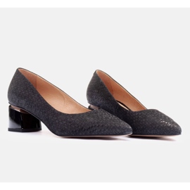 Marco Shoes Bombas de camurça preto 1