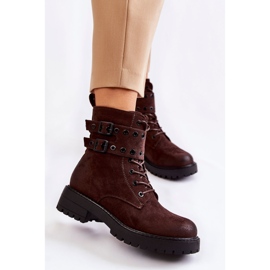 Botas quentes de camurça feminina marrom prata castanho 1