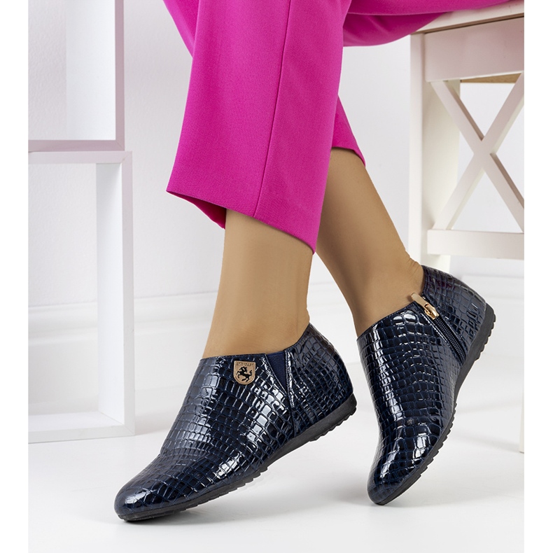 Tênis Nelec lacado azul marinho 1