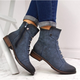 Botas femininas com ornamentos, isolamento azul Jezzi JEZ52D 1
