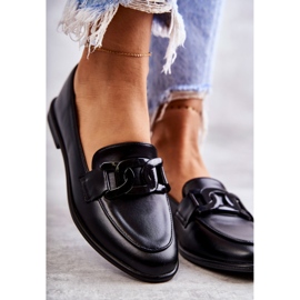 FB2 Mocassins femininos de couro com decoração Kerrie preta preto 2