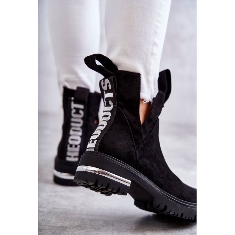 PS1 Bota preta de camurça Elvera com recortes preto 2 PS1 Bota preta de camurça Elvera com recortes preto 2