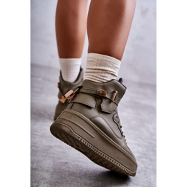 Tênis esportivo feminino de alta temperatura Lexa Green cáqui verde 2