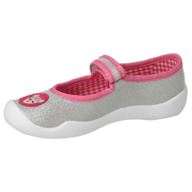 Calçado infantil Befado com velcro 114X501 prata/rosa 4 Calçado infantil Befado com velcro 114X501 prata/rosa 4