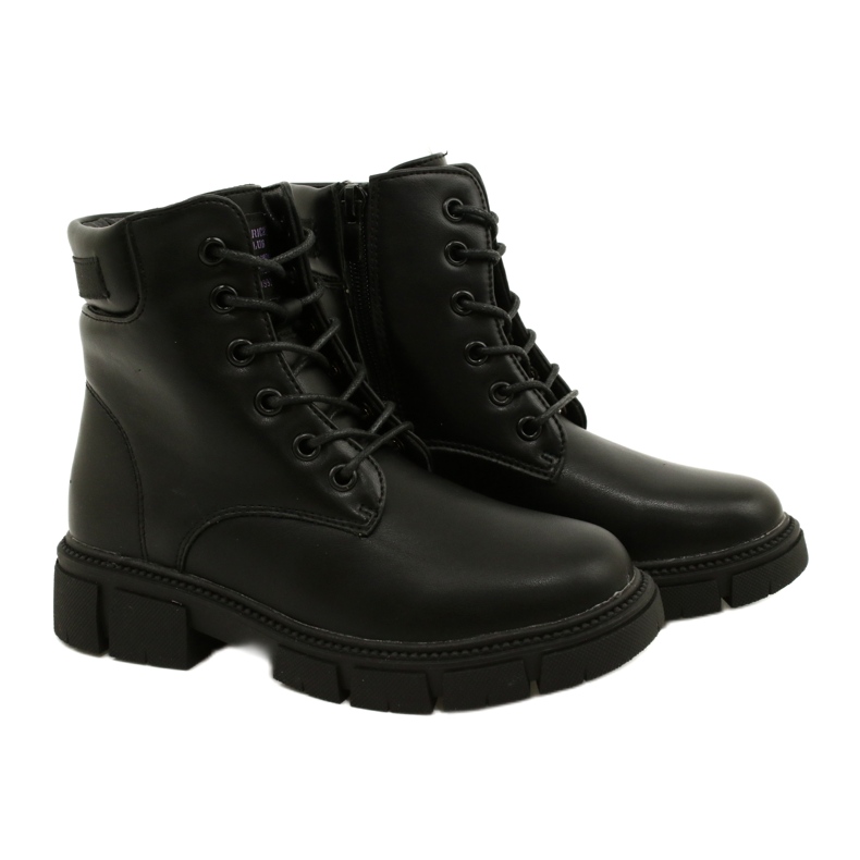 American Club Botas quentes de trabalhadores altos americanos preto 4