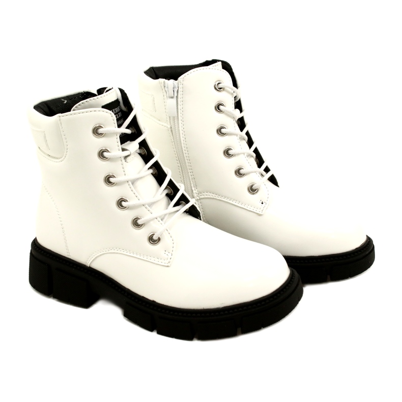 American Club American High Girls 'Workers Sapatos Isolados Branco 4